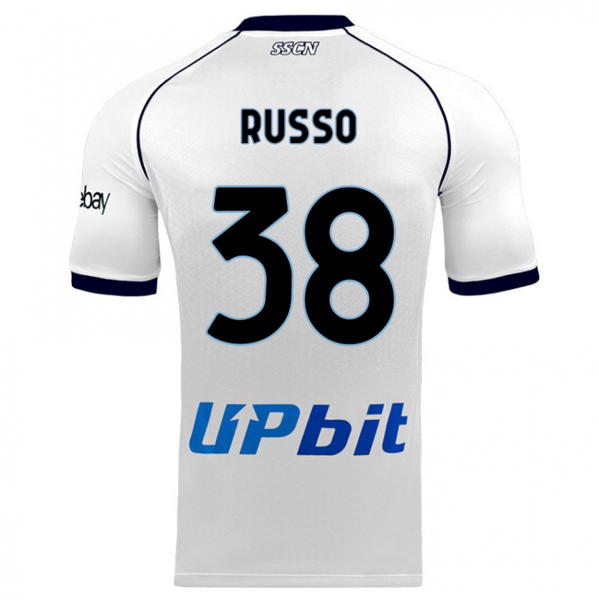 Kinder Lorenzo Russo #38 Weiß Auswärtstrikot Trikot 2023/24 T-Shirt Schweiz