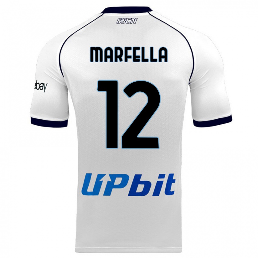 Kinder Davide Marfella #12 Weiß Auswärtstrikot Trikot 2023/24 T-Shirt Schweiz