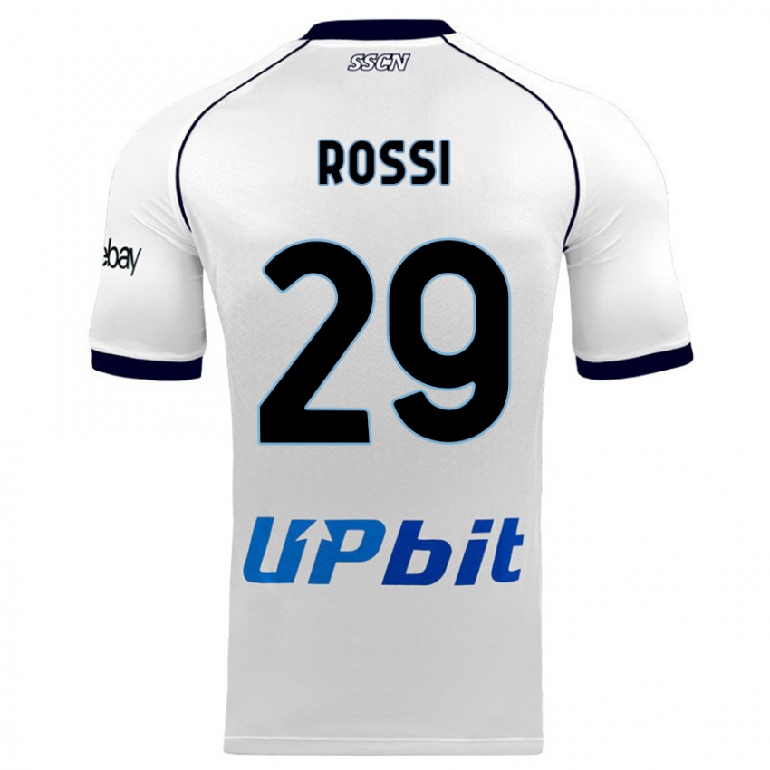 Kinder Francesco Rossi #29 Weiß Auswärtstrikot Trikot 2023/24 T-Shirt Schweiz