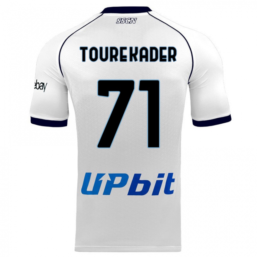 Kinder Aziz Toure Kader #71 Weiß Auswärtstrikot Trikot 2023/24 T-Shirt Schweiz