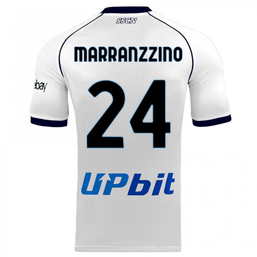 Enfant Maillot Pasquale Marranzzino #24 Blanc Tenues Extérieur 2023/24 T-Shirt Suisse