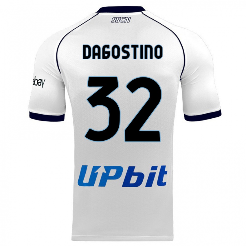 Enfant Maillot Giuseppe Dagostino #32 Blanc Tenues Extérieur 2023/24 T-Shirt Suisse