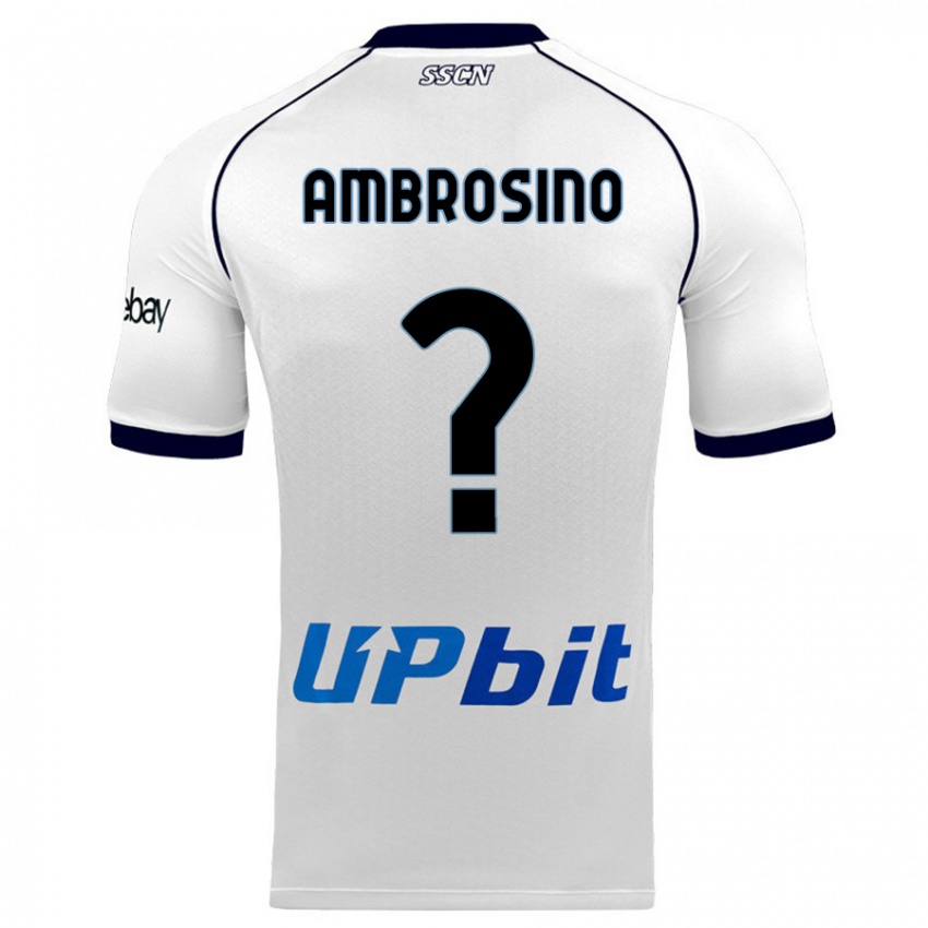 Enfant Maillot Ambrosino #0 Blanc Tenues Extérieur 2023/24 T-Shirt Suisse