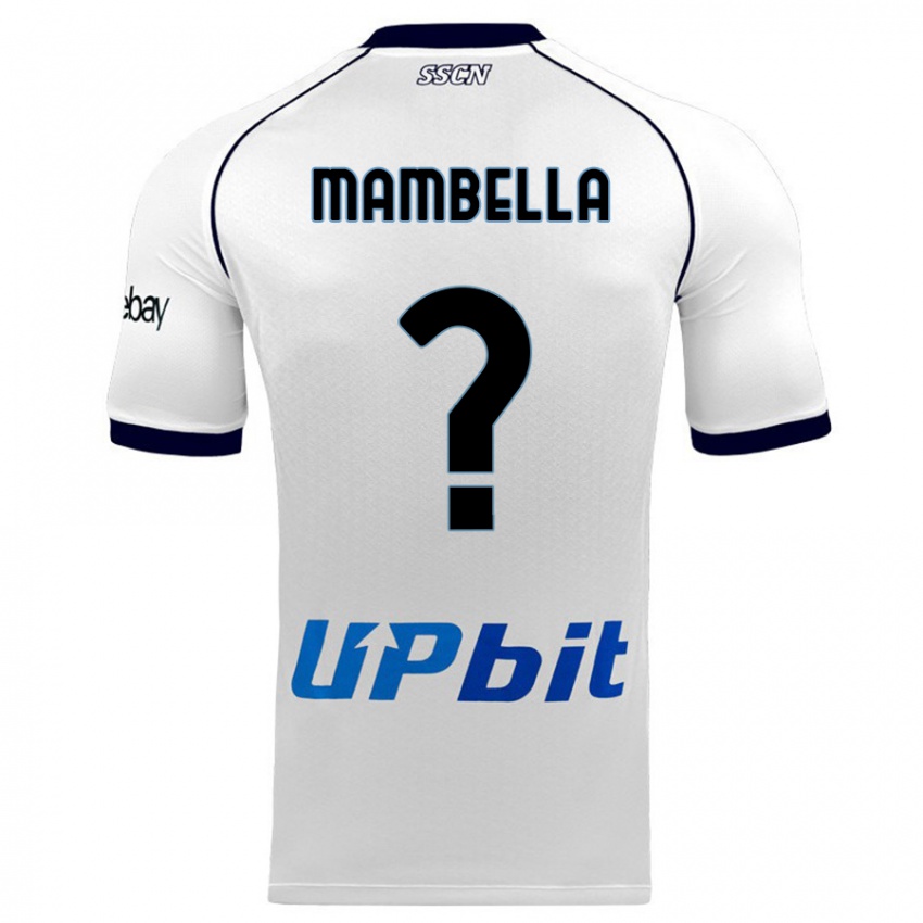 Enfant Maillot Andrea Mambella #0 Blanc Tenues Extérieur 2023/24 T-Shirt Suisse