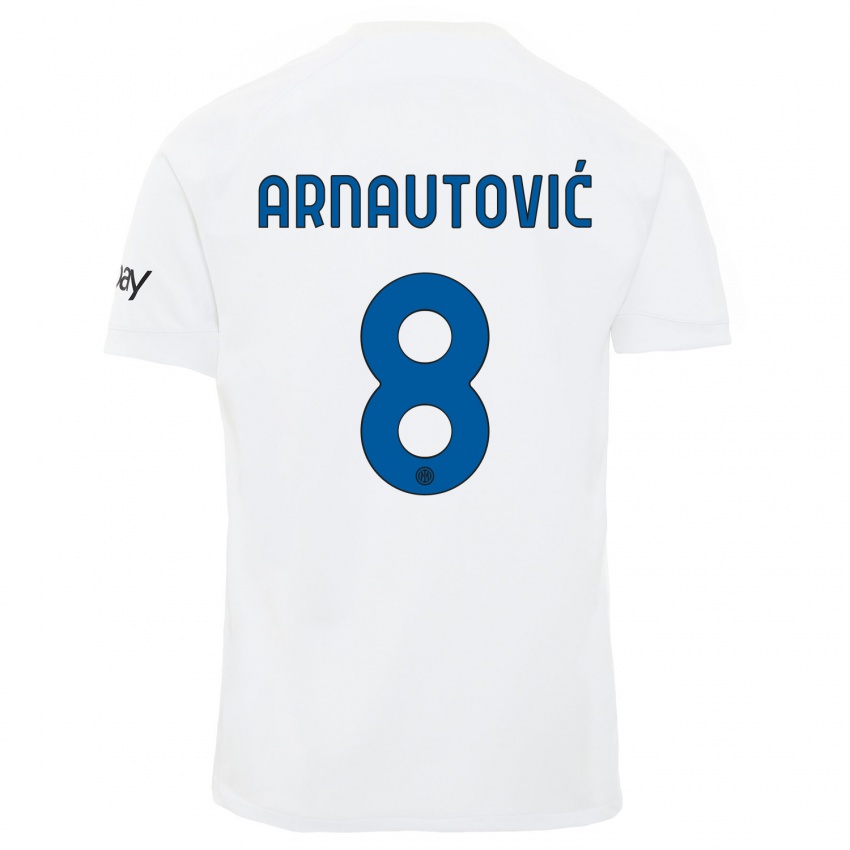 Kinder Marko Arnautovic #8 Weiß Auswärtstrikot Trikot 2023/24 T-Shirt Schweiz