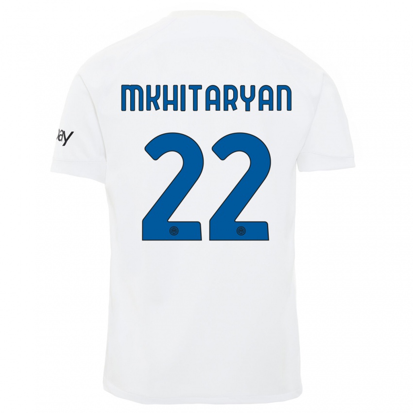 Kinder Henrikh Mkhitaryan #22 Weiß Auswärtstrikot Trikot 2023/24 T-Shirt Schweiz