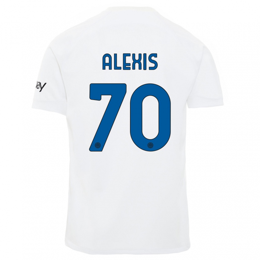 Kinder Alexis Sanchez #70 Weiß Auswärtstrikot Trikot 2023/24 T-Shirt Schweiz