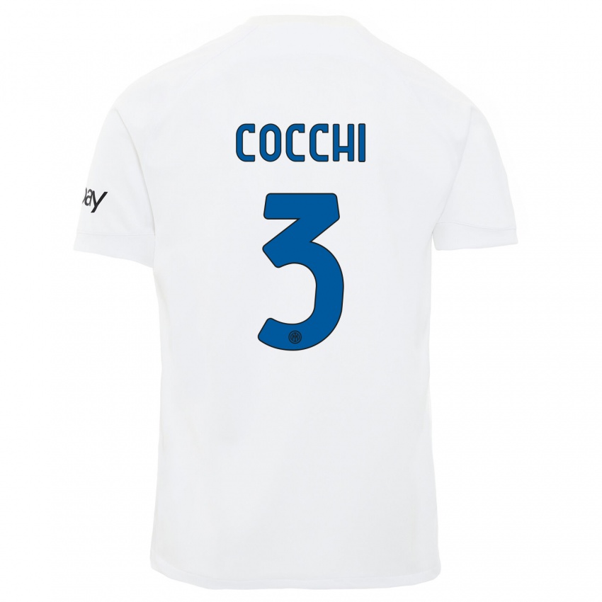 Kinder Matteo Cocchi #3 Weiß Auswärtstrikot Trikot 2023/24 T-Shirt Schweiz
