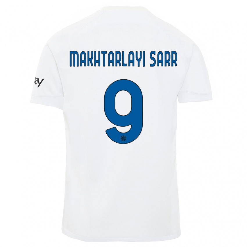Enfant Maillot Amadou Makhtarlayi Sarr #9 Blanc Tenues Extérieur 2023/24 T-Shirt Suisse