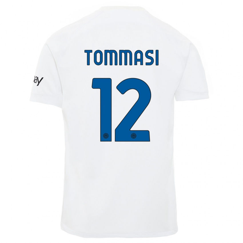 Kinder Francesco Tommasi #12 Weiß Auswärtstrikot Trikot 2023/24 T-Shirt Schweiz