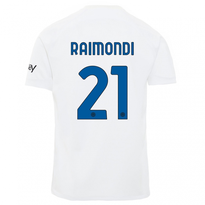 Kinder Paolo Raimondi #21 Weiß Auswärtstrikot Trikot 2023/24 T-Shirt Schweiz
