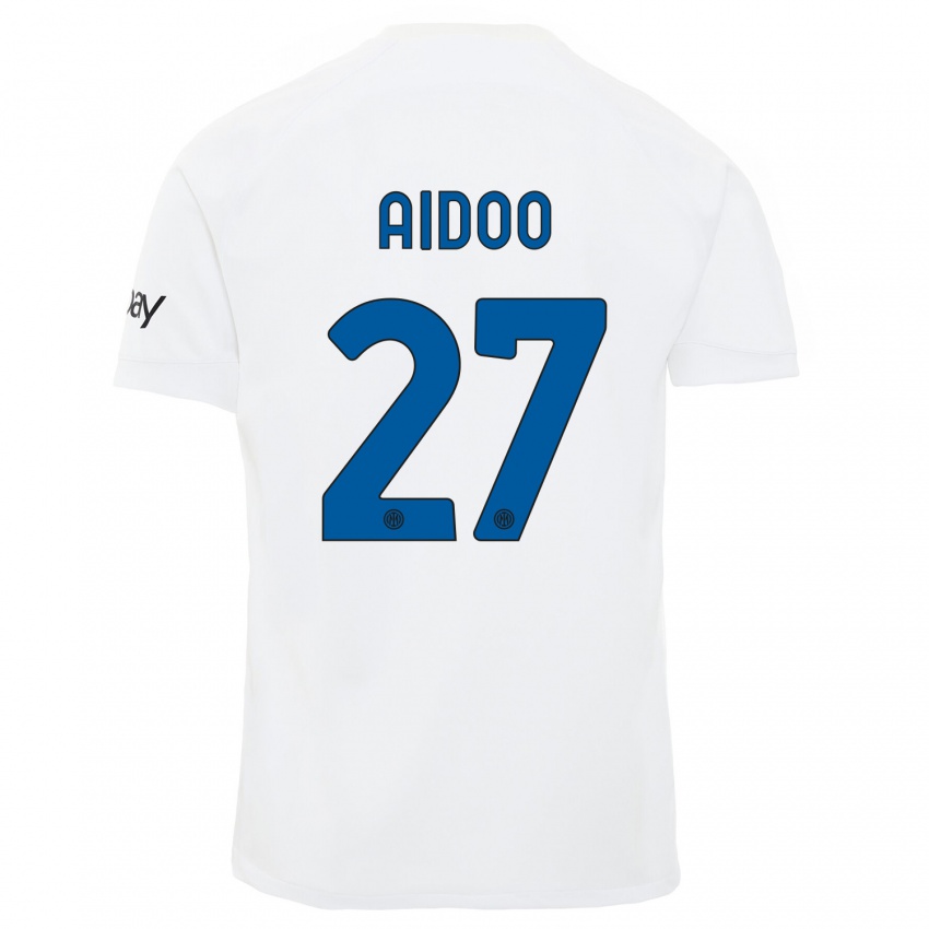 Kinder Mike Aidoo #27 Weiß Auswärtstrikot Trikot 2023/24 T-Shirt Schweiz