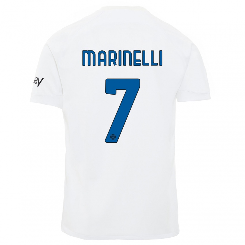 Enfant Maillot Gloria Marinelli #7 Blanc Tenues Extérieur 2023/24 T-Shirt Suisse