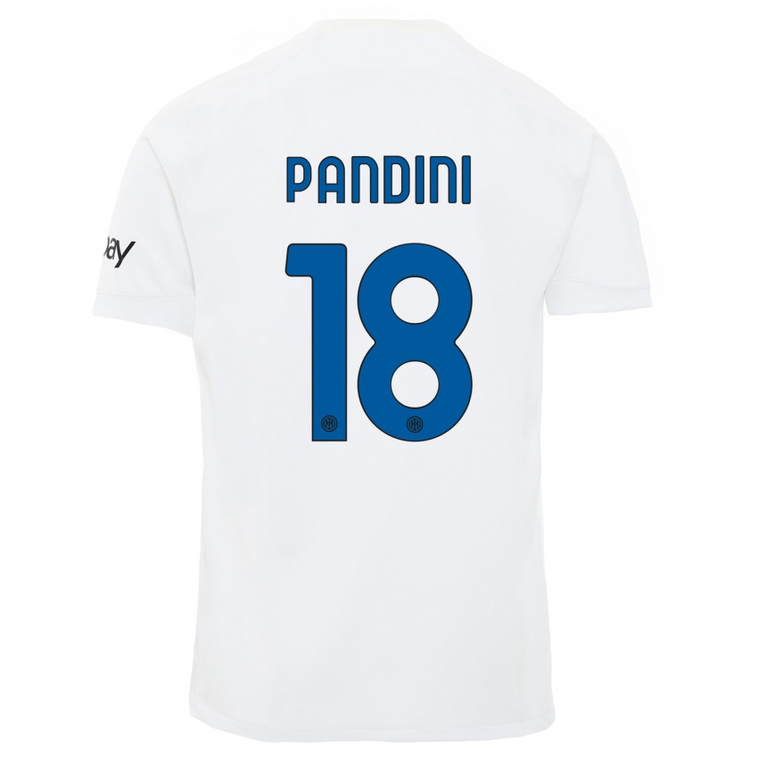 Enfant Maillot Marta Pandini #18 Blanc Tenues Extérieur 2023/24 T-Shirt Suisse