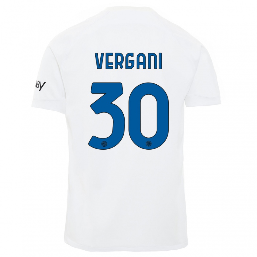 Enfant Maillot Bianca Vergani #30 Blanc Tenues Extérieur 2023/24 T-Shirt Suisse