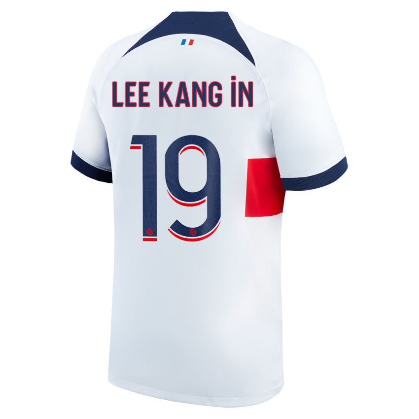 Enfant Maillot Kang-In Lee #19 Blanc Tenues Extérieur 2023/24 T-Shirt Suisse