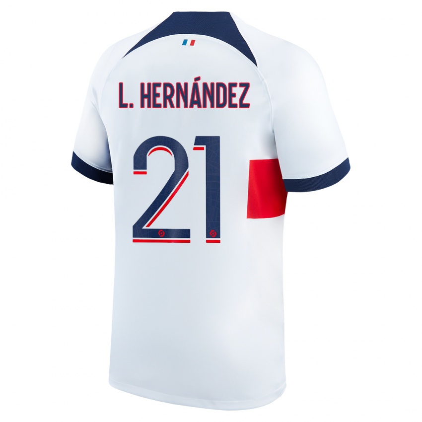Kinder Lucas Hernandez #21 Weiß Auswärtstrikot Trikot 2023/24 T-Shirt Schweiz