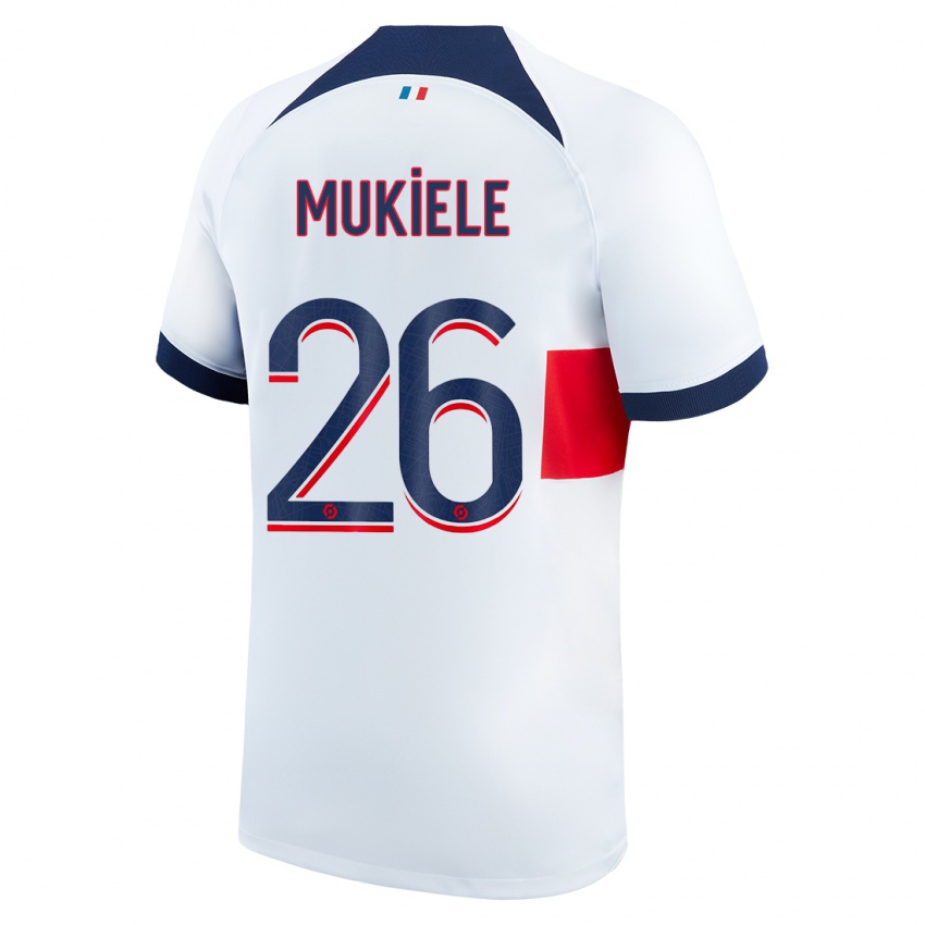 Enfant Maillot Nordi Mukiele #26 Blanc Tenues Extérieur 2023/24 T-Shirt Suisse