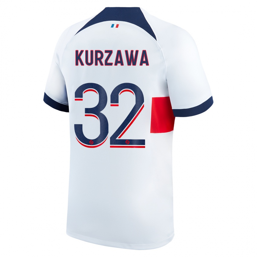 Kinder Layvin Kurzawa #32 Weiß Auswärtstrikot Trikot 2023/24 T-Shirt Schweiz