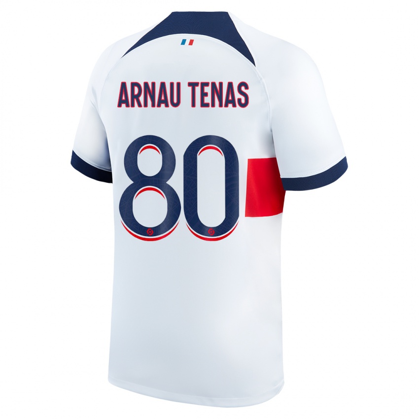 Enfant Maillot Arnau Tenas #80 Blanc Tenues Extérieur 2023/24 T-Shirt Suisse