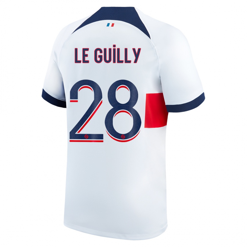 Enfant Maillot Jade Le Guilly #28 Blanc Tenues Extérieur 2023/24 T-Shirt Suisse