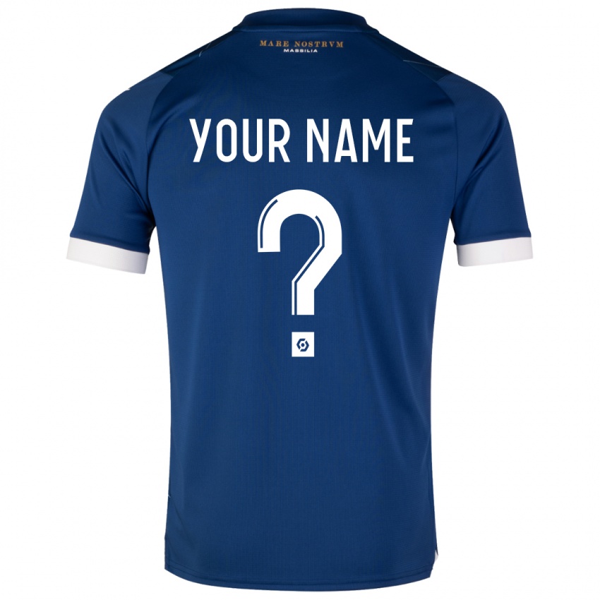 Enfant Maillot Votre Nom #0 Bleu Foncé Tenues Extérieur 2023/24 T-Shirt Suisse
