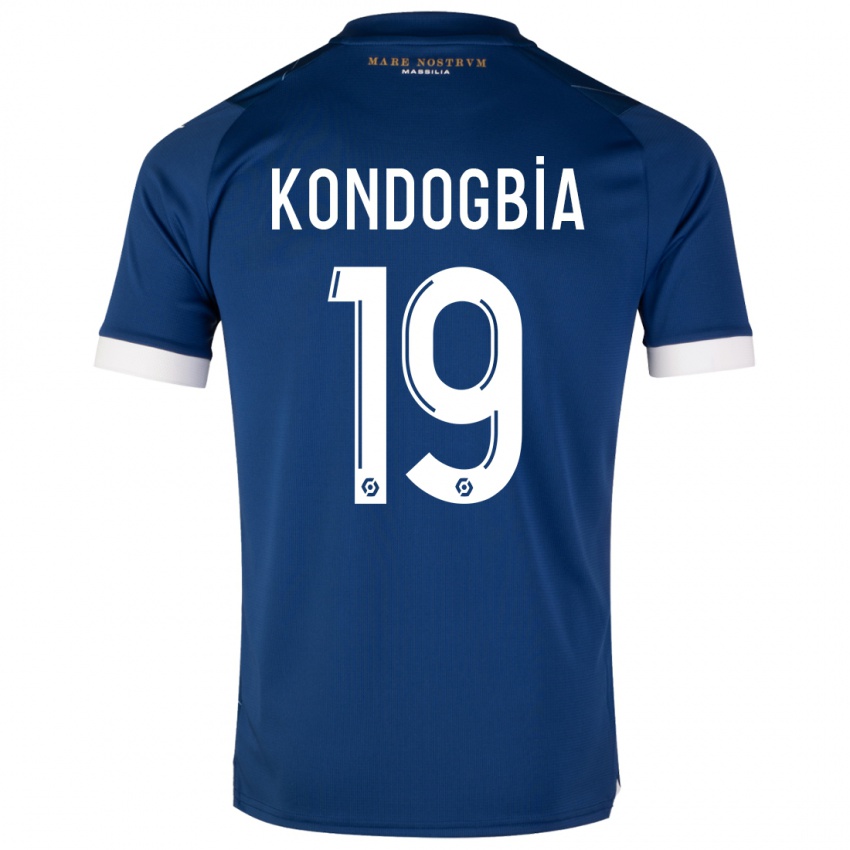Kinder Geoffrey Kondogbia #19 Dunkelblau Auswärtstrikot Trikot 2023/24 T-Shirt Schweiz