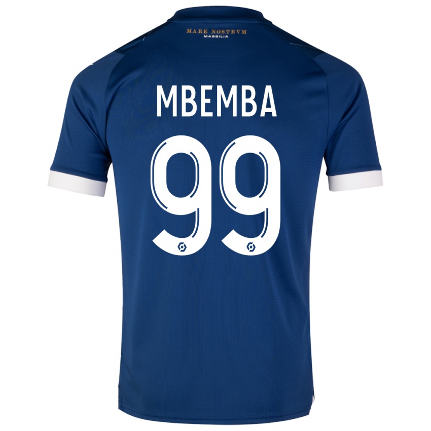Kinder Chancel Mbemba #99 Dunkelblau Auswärtstrikot Trikot 2023/24 T-Shirt Schweiz