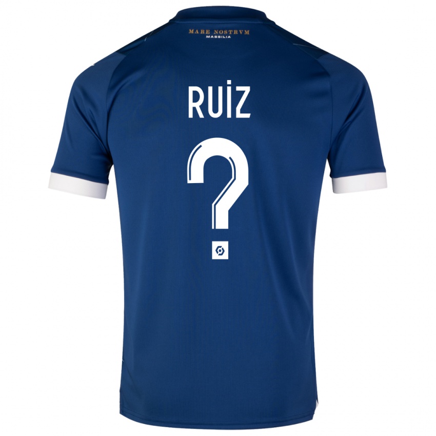 Enfant Maillot Pedro Ruiz #0 Bleu Foncé Tenues Extérieur 2023/24 T-Shirt Suisse
