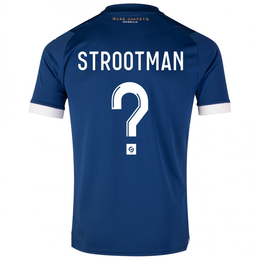 Kinder Kevin Strootman #0 Dunkelblau Auswärtstrikot Trikot 2023/24 T-Shirt Schweiz