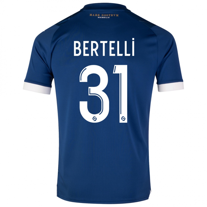 Kinder Ugo Bertelli #31 Dunkelblau Auswärtstrikot Trikot 2023/24 T-Shirt Schweiz
