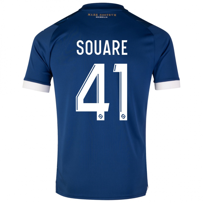 Enfant Maillot Cheick Souare #41 Bleu Foncé Tenues Extérieur 2023/24 T-Shirt Suisse
