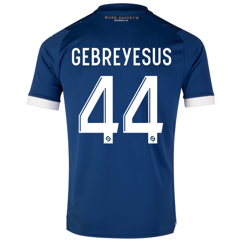 Kinder Esey Gebreyesus #44 Dunkelblau Auswärtstrikot Trikot 2023/24 T-Shirt Schweiz
