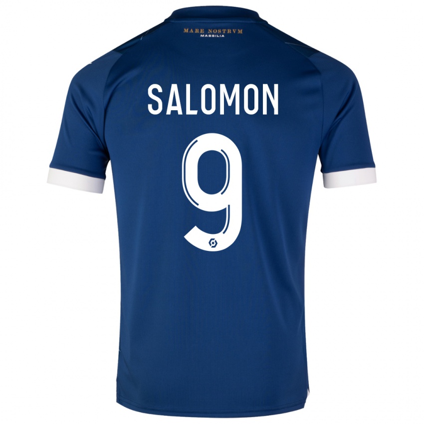 Enfant Maillot Maeva Salomon #9 Bleu Foncé Tenues Extérieur 2023/24 T-Shirt Suisse