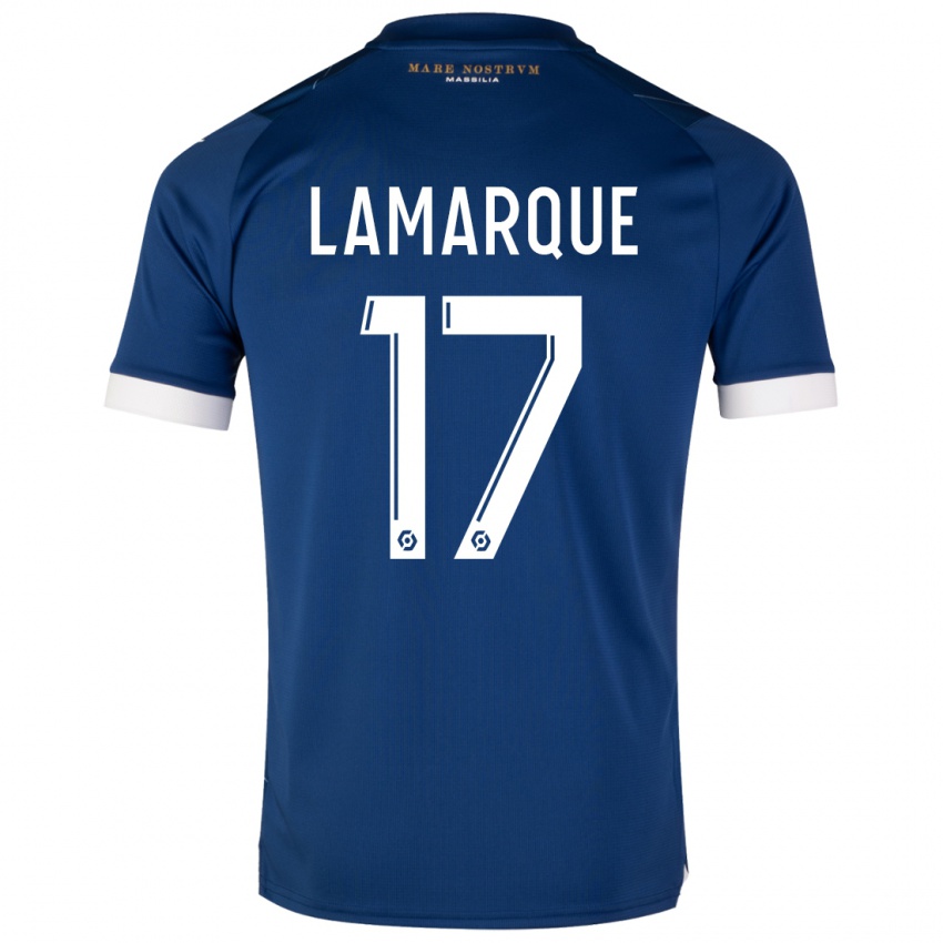 Enfant Maillot Alais Lamarque #17 Bleu Foncé Tenues Extérieur 2023/24 T-Shirt Suisse