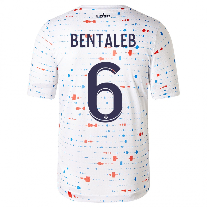 Enfant Maillot Nabil Bentaleb #6 Blanc Tenues Extérieur 2023/24 T-Shirt Suisse