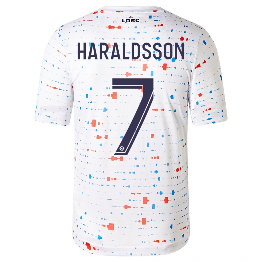 Enfant Maillot Hákon Arnar Haraldsson #7 Blanc Tenues Extérieur 2023/24 T-Shirt Suisse