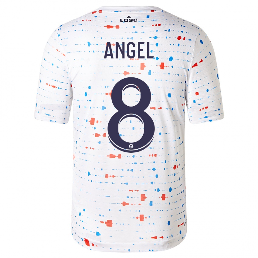 Enfant Maillot Angel Gomes #8 Blanc Tenues Extérieur 2023/24 T-Shirt Suisse