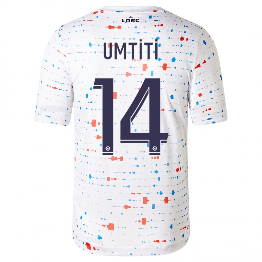 Enfant Maillot Samuel Umtiti #14 Blanc Tenues Extérieur 2023/24 T-Shirt Suisse