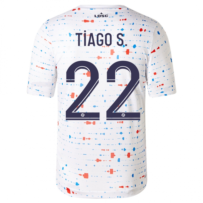 Enfant Maillot Tiago Santos #22 Blanc Tenues Extérieur 2023/24 T-Shirt Suisse
