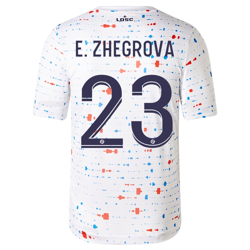 Enfant Maillot Edon Zhegrova #23 Blanc Tenues Extérieur 2023/24 T-Shirt Suisse