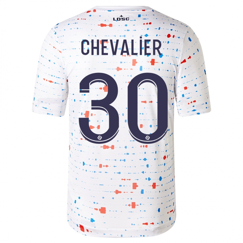 Enfant Maillot Lucas Chevalier #30 Blanc Tenues Extérieur 2023/24 T-Shirt Suisse