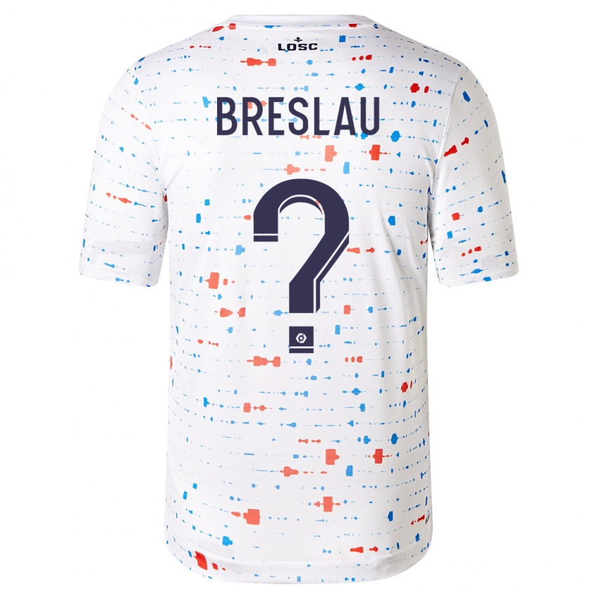Enfant Maillot Jessy Breslau #0 Blanc Tenues Extérieur 2023/24 T-Shirt Suisse