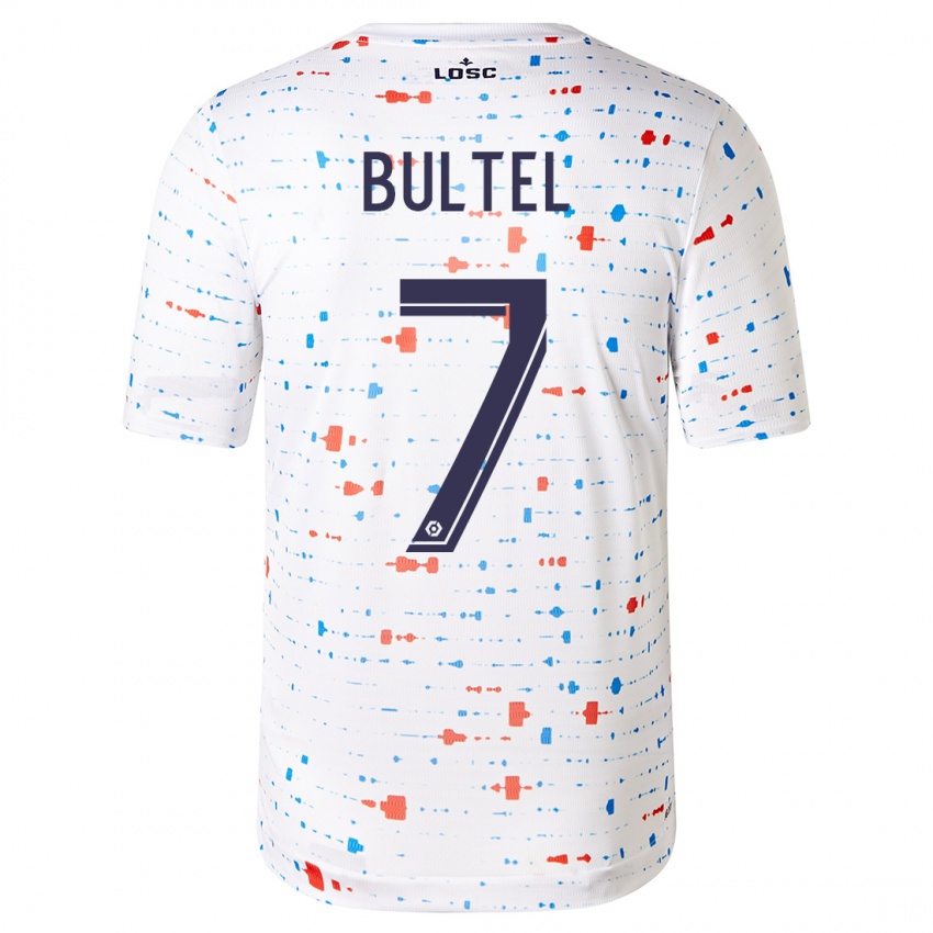 Enfant Maillot Ludivine Bultel #7 Blanc Tenues Extérieur 2023/24 T-Shirt Suisse