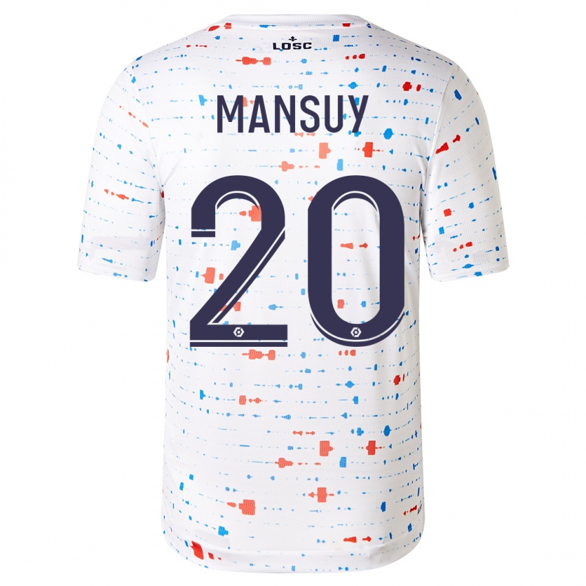 Enfant Maillot Heloise Mansuy #20 Blanc Tenues Extérieur 2023/24 T-Shirt Suisse