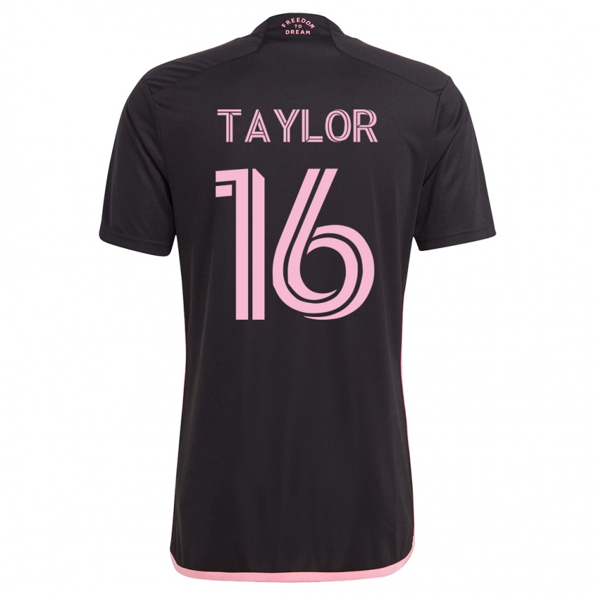 Enfant Maillot Robert Taylor #16 Noir Tenues Extérieur 2023/24 T-Shirt Suisse