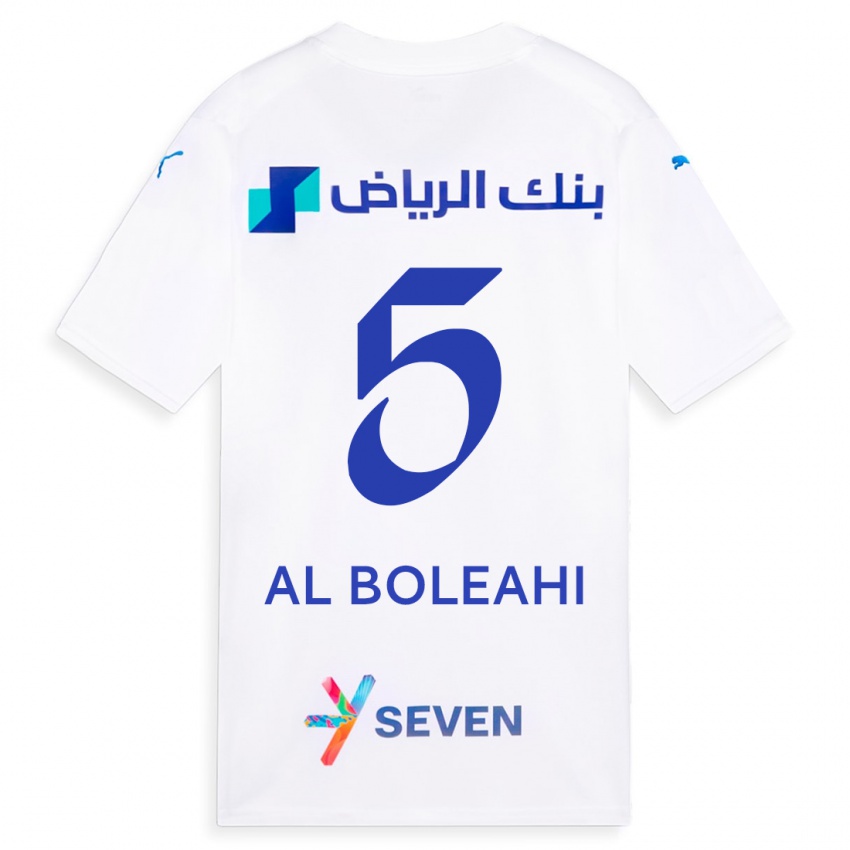 Enfant Maillot Ali Al-Boleahi #5 Blanc Tenues Extérieur 2023/24 T-Shirt Suisse