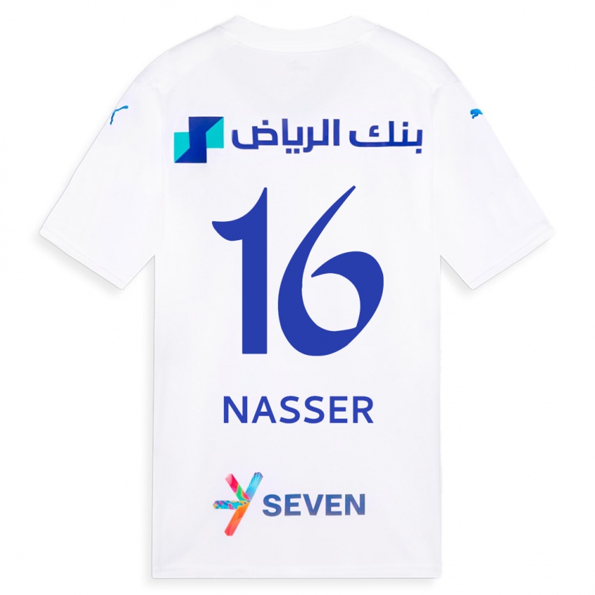 Enfant Maillot Nasser Al-Dawsari #16 Blanc Tenues Extérieur 2023/24 T-Shirt Suisse