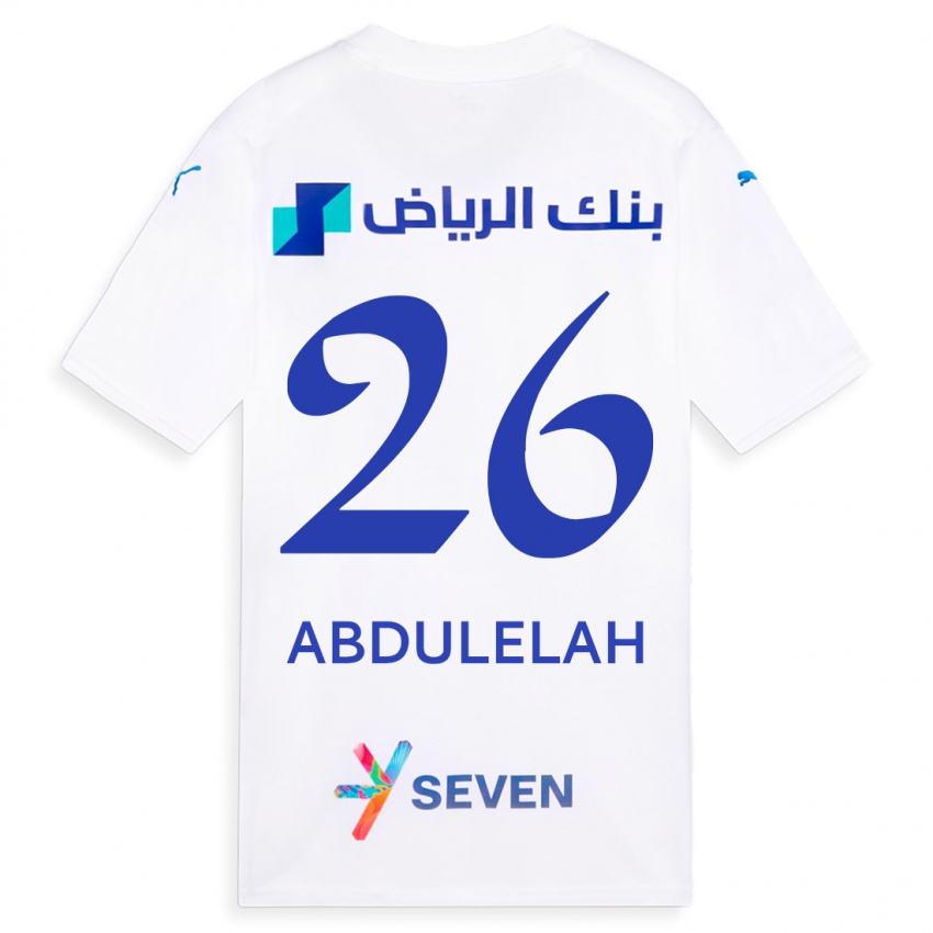Enfant Maillot Abdulelah Al-Malki #26 Blanc Tenues Extérieur 2023/24 T-Shirt Suisse