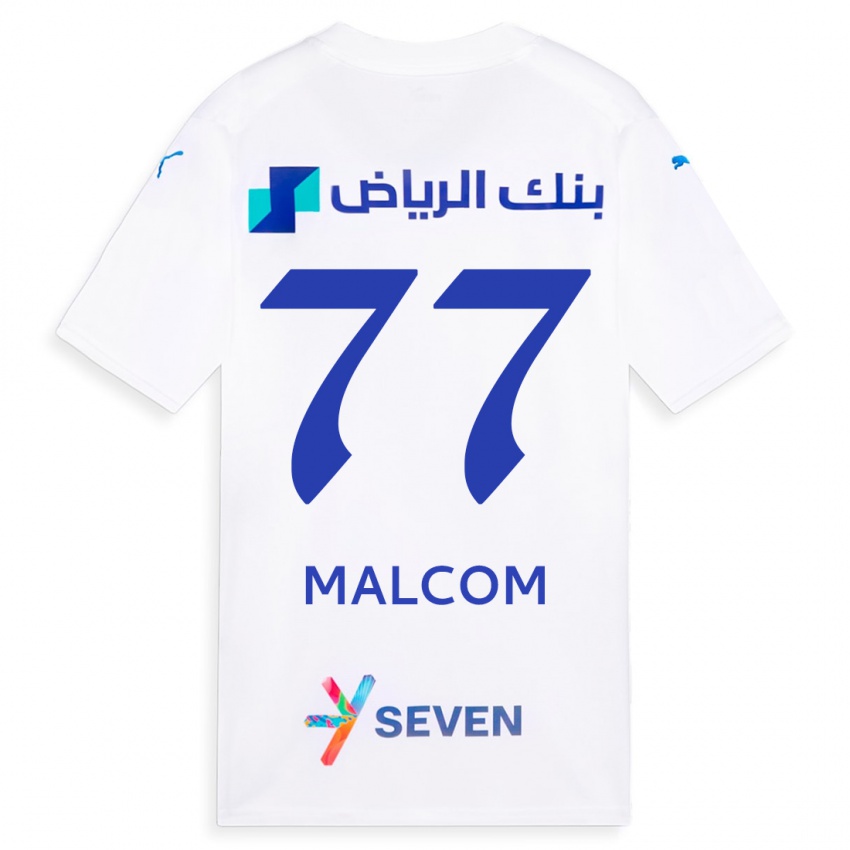 Enfant Maillot Malcom #77 Blanc Tenues Extérieur 2023/24 T-Shirt Suisse